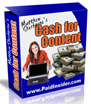 Thumbnail Cash For Content eBook Thumbnail Cash For Content eBook